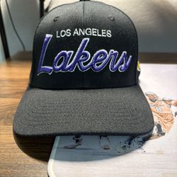 Los Angeles Lakers Mitchell & Ness Script 2.0 Stretch SnapBack 