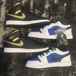 Jordan 1 hi and low size 6.5 new and real no fake