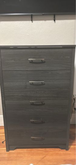 5-Drawer Dark Gray Dresser / Chest of Drawers — $50 OBO