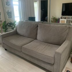 Grey Woven fabric Couch Sofa