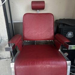 Red Leather Barber Chair