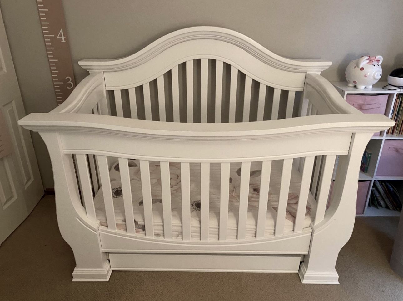 Baby Appleseed Davenport 4-In-1 Convertible Crib With Mattress And Conversion Rails🔹Read Full Description Below🔹