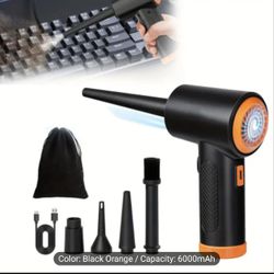 Compressed Air Duster Collector, 60000 Rpm Electric Air Dust Collector For Keyboard Cleaner, 6000mah Rechargeable Cordless Compressed Air Kit