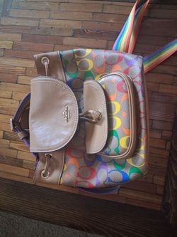 Coach Rainbow Signature Backpack