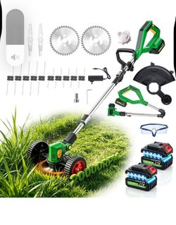 🔥Brand new 🔥 20000RPM Cordless Weed Wacker, 12-Inch Cutting Range 4-in-1 Battery Powered Weed Eater, 21V Lightweight Brush Cutter, 800W String Trimm