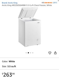 Arctic King 3.5 cu ft Chest Freezer (White) Great Condition