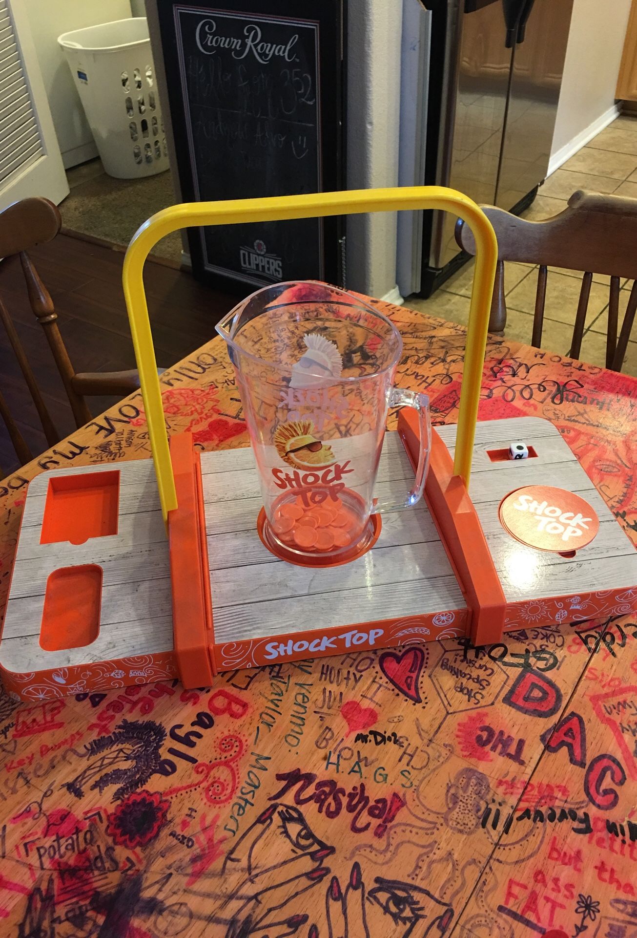 Shock Top beer game set up