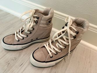 Converse women Chuck Taylor High-Top Wedge hidden heels/elevator Sneakers