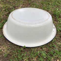 Antique Porcelain on steel Bowl