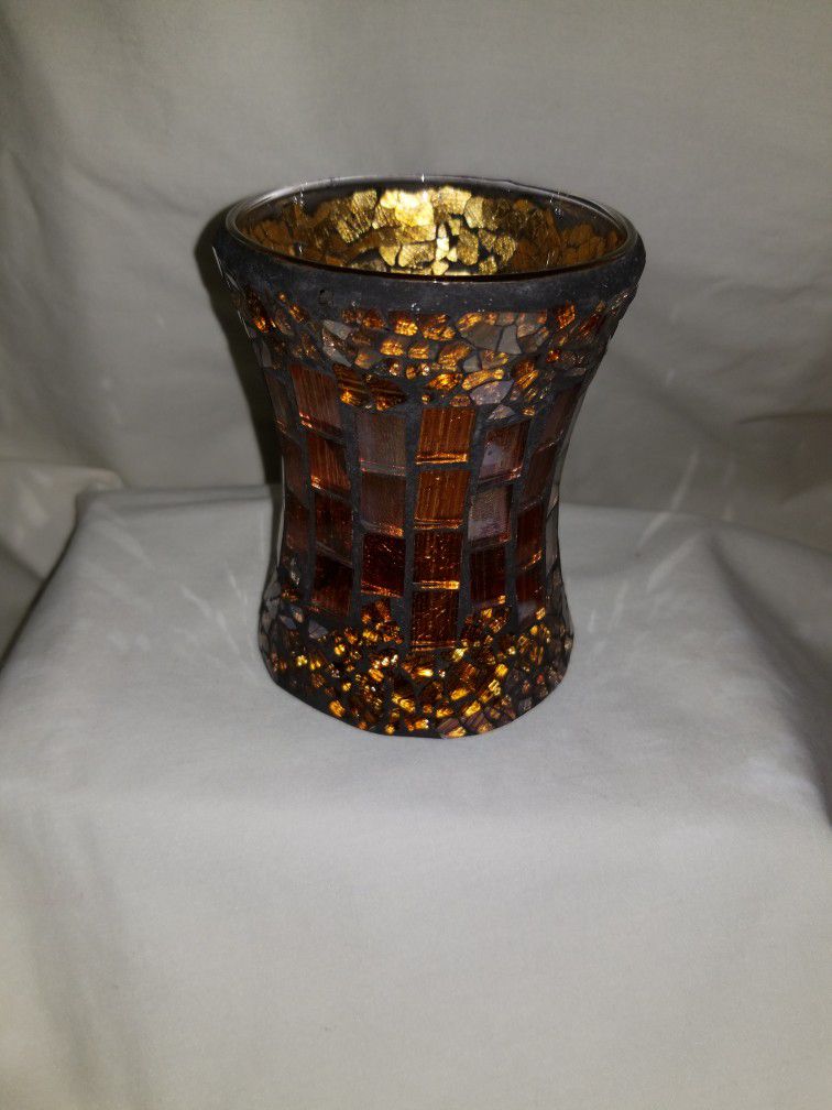 Mosaic Glass Candle holder 