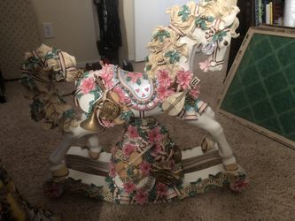 San Francisco Music Box Rocking Horse. 25” X25”
