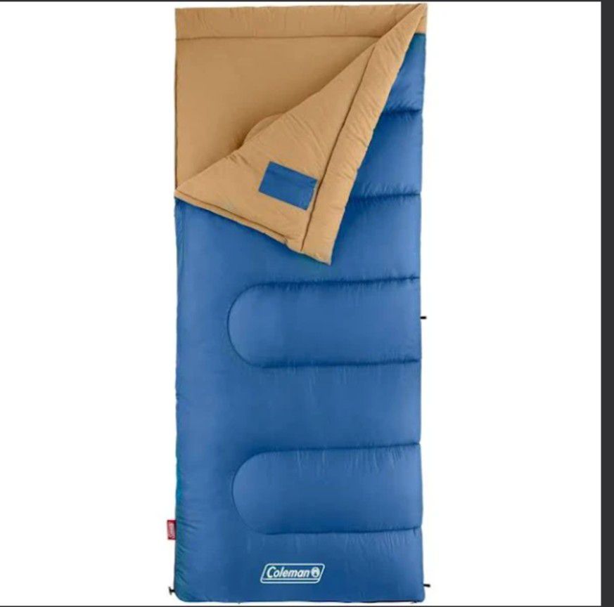 Coleman Brazos Cold-Weather Sleeping Bag, 20°F/30°F Lightweight Camping Sleeping Bag 