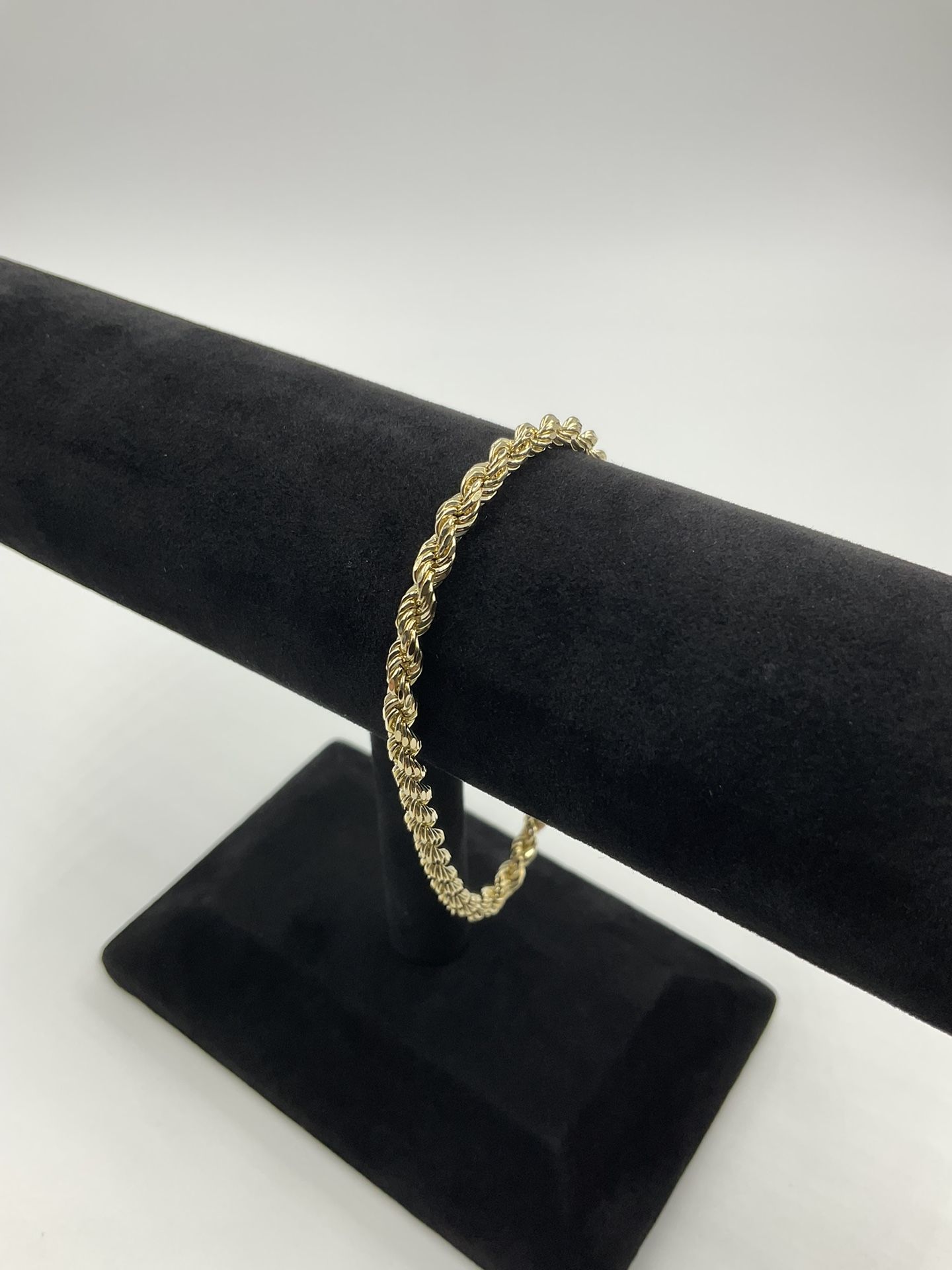 14KT YELLOW GOLD 7.5” ROPE BRACELET 3.5MM 4.7GR