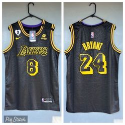 Lakers Kobe Bryant Black Mamba Jersey M L XL XXL 