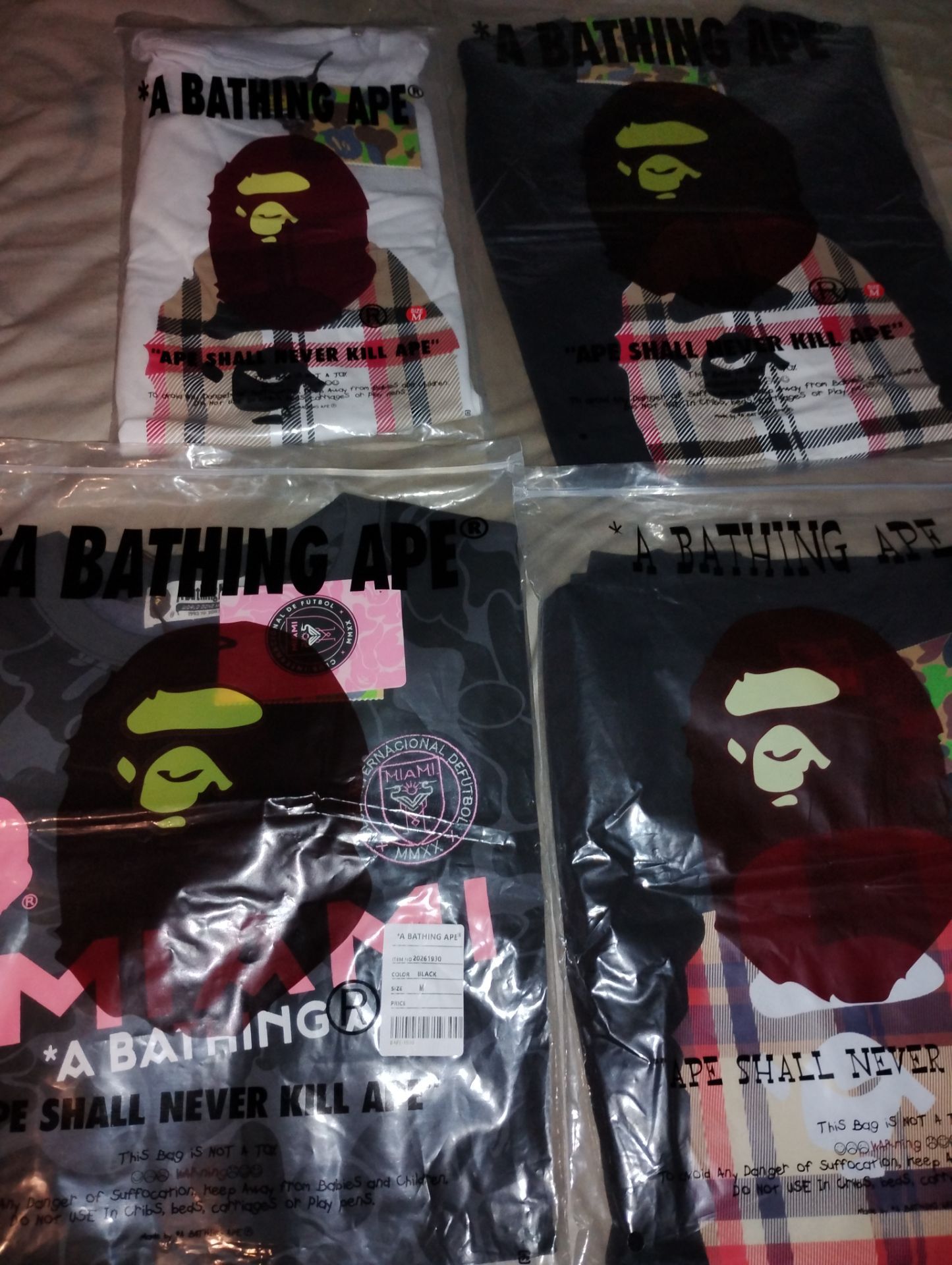 Bape shirts 60 each negotiable