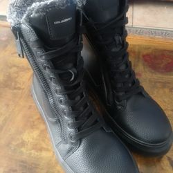 Men's Karl Lagerfeld Faux-Fur Lined Boots