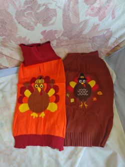 Large Thanksgiving pet sweaters