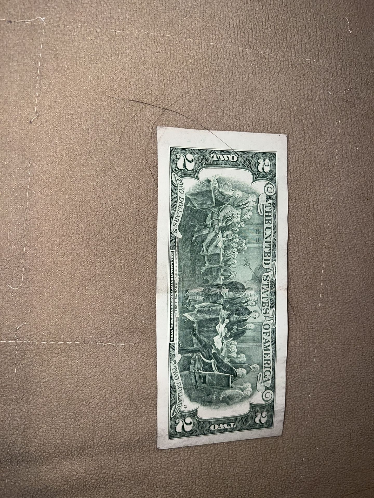 Two dollar bill only selling $50 never used in perfect condition and ships with plastic wrap and box