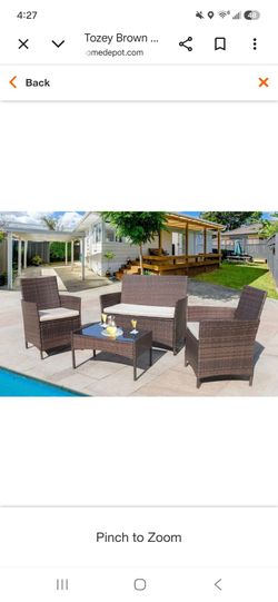 4 PIECE OUTDOOR SOFA