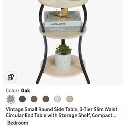 Vintage Small Round Side Table