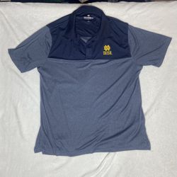 Colosseum Men's Heathered Gray/Navy Notre Dame Fighting Irish Birdie Polo XL