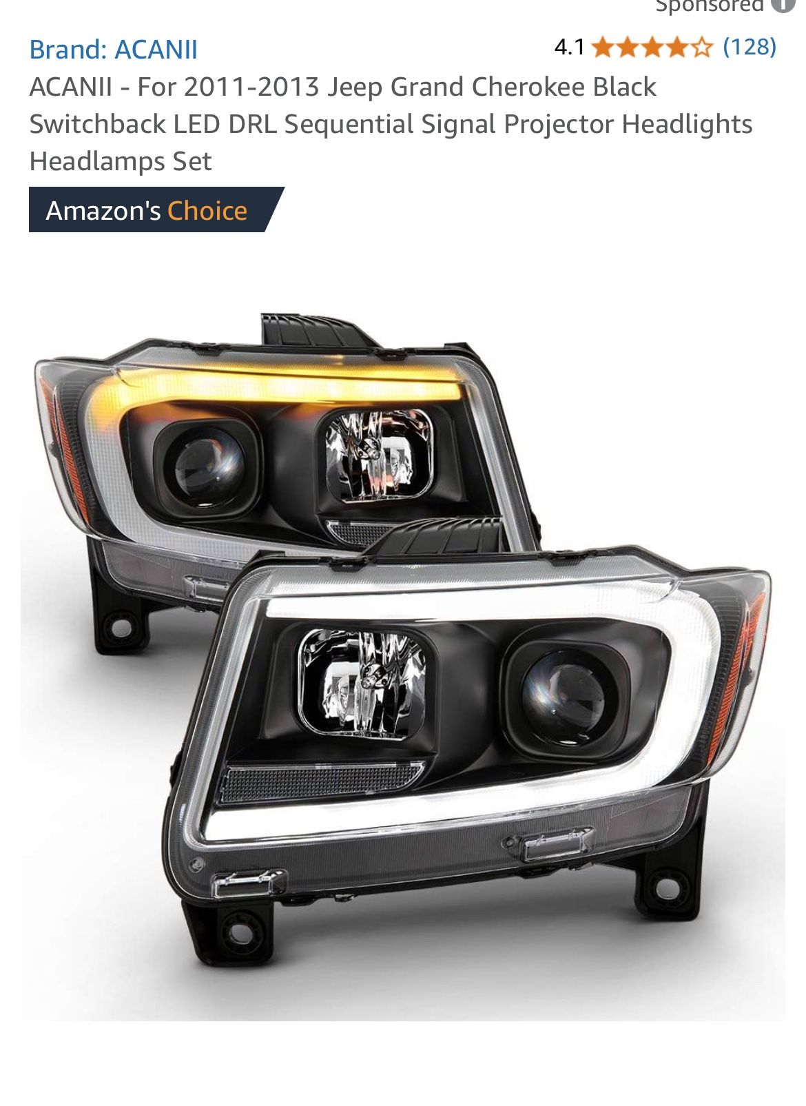 2011-2013 Jeep Grand Cherokee Headlights
