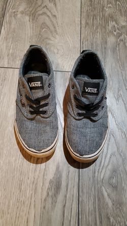 Boys grey slip-on Vans size Y 1.5