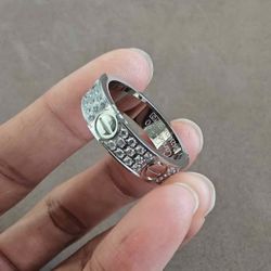 Love Ring Zirconia Stone Unisex Ring 