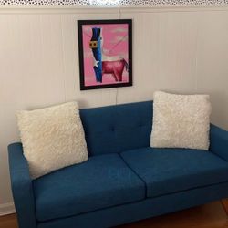Cute Small Blue Couch