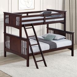 Brown Twin/ Full Bunk Bed 