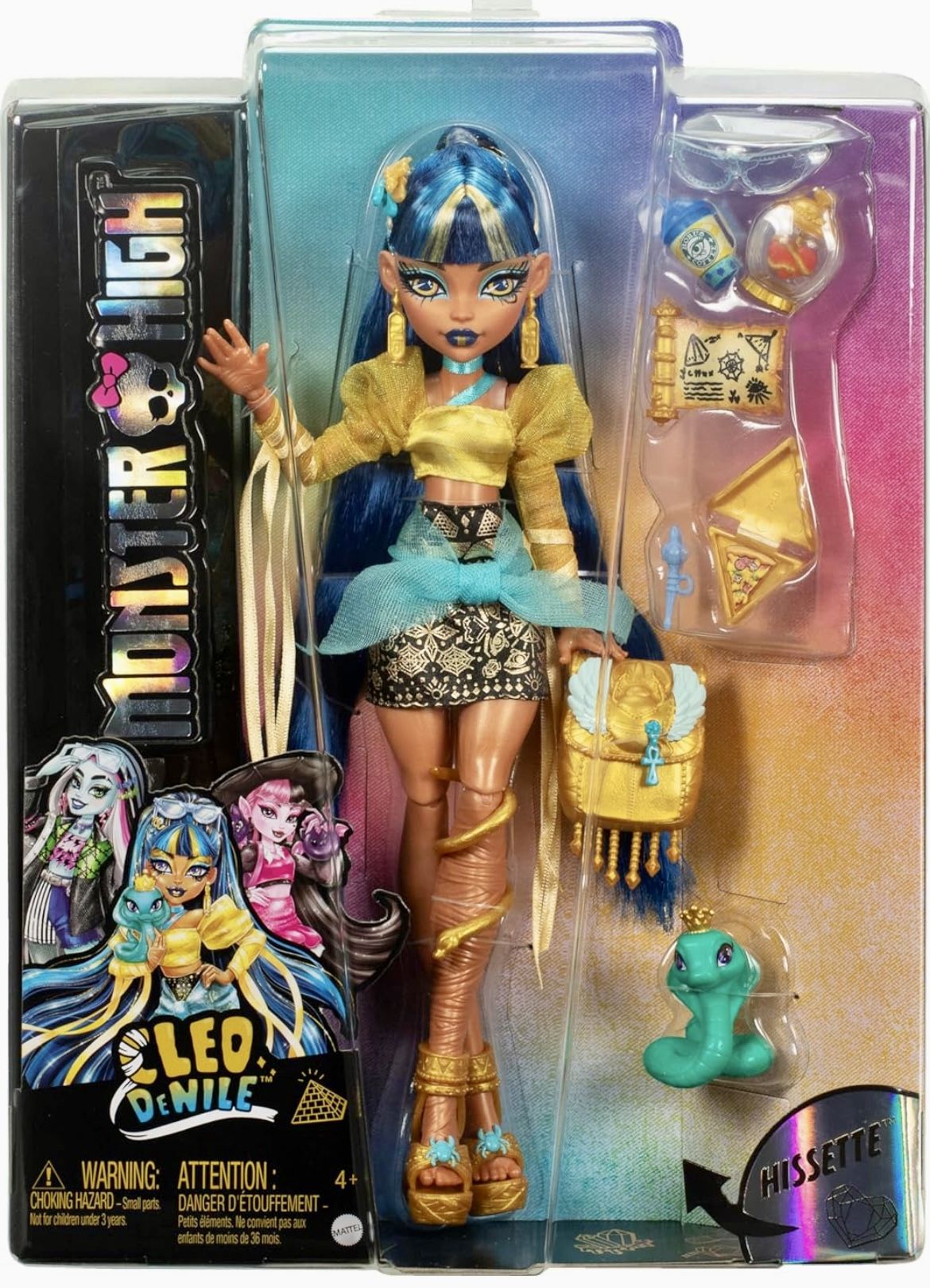 Monster High Cleo De Nile Core Refresh Doll with Pet Cobra Hissette