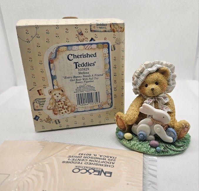 Cherished Teddies NEW 103829 Melissa EASTER Spring Bunny Box Figurine Birthday


Mint condition, kept in the box, box has some spots/writing


Girl be
