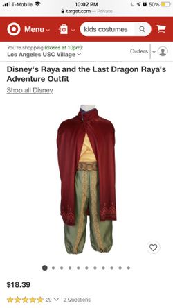 Disney Raya Costume Size 5-6