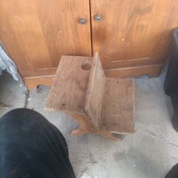 Childs solid wood bench ,/ chair.