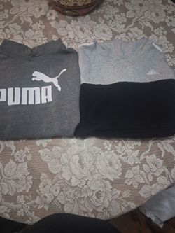 Kids  puma and addidas sweatshirts, size 12/14, lot of 2