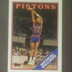 1993 Topps Micheal Williams Detroit Pistons #114 Archives Basketball Card Vintage Collectible Sports