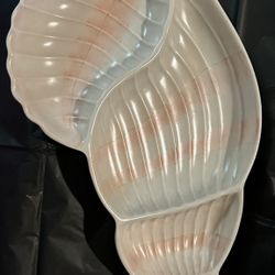 Fitz & Floyd Conch Shell Divided Serving Platter