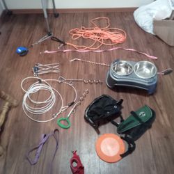 Bigger Dog Tie Down, Screw Down. With A Good Length Of Line, Sturdy, Strong Some Not Even Used.