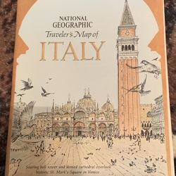 Vintage June 1970 National Geographic Magazine Map Traveler's Map of Italy Double Sided  
