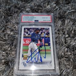 Wander Franco Signed 2022 Topps Series 1 Rookie #215 RARE PSA Rookiegraph Slab GEM MT 10 AUTO