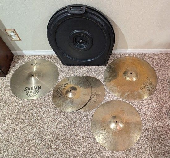 Sabian AA Cymbals and Premier Drum Hardware Set with Cases
