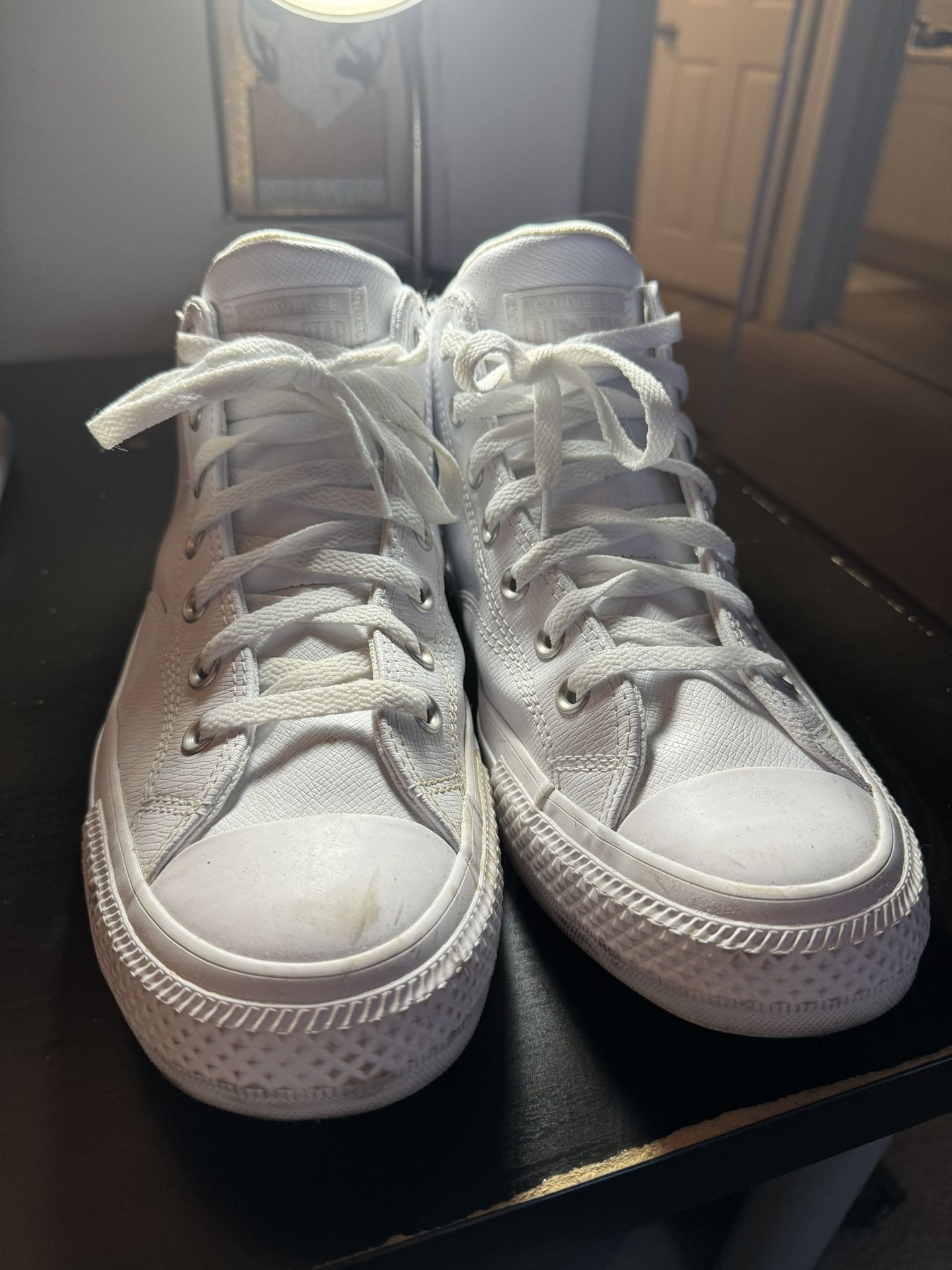 White Monochrome Converses