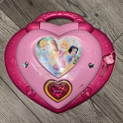 Y2k Vtech Disney princess heart shaped laptop toy