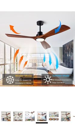 52” wood ceiling fan w/remote
