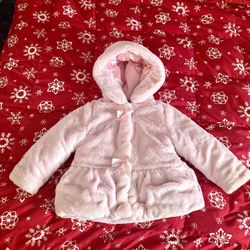 Bon Bebé Pink Faux Fur Winter Coat 4T