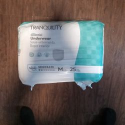 Tranquility Essential Underwear Size M 25ct  ×2