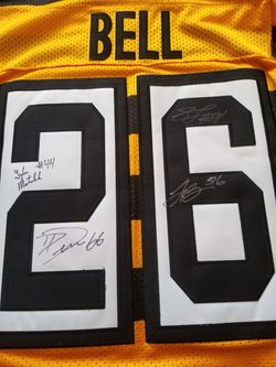 Pittsburgh Steelers autograph signed jersey by 4 Steelers players