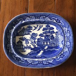 Blue and White Transferware Plate