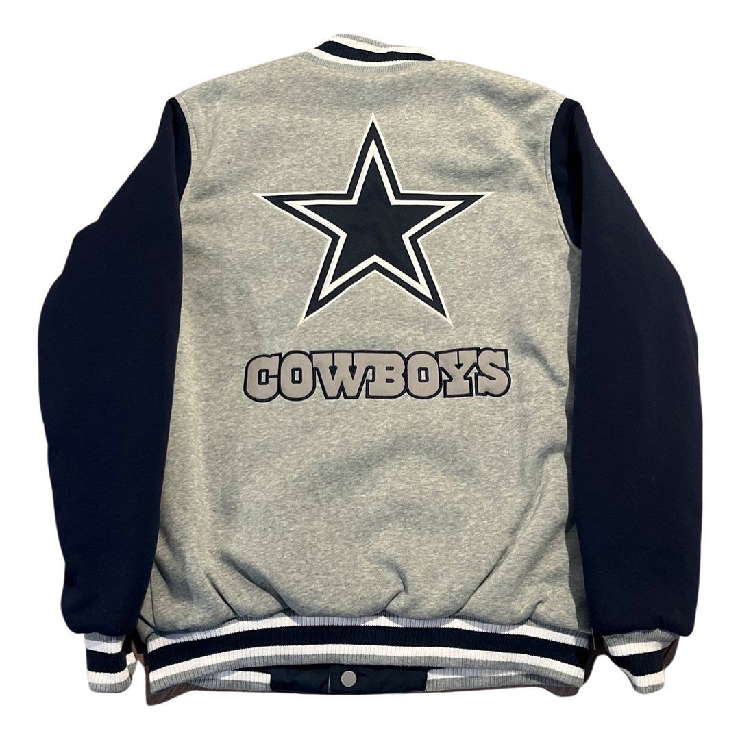 Dallas Cowboys JH Design Reversible Full-Snap Hoodie – Navy/Gray