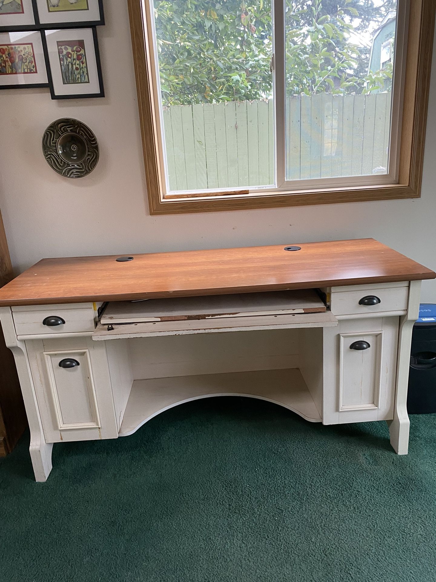 Desk FREE. Helping Neighbor post her desk up for free would take two people to pick up. It’s big. She has no stairs. She needs gone ASAP. They are rem